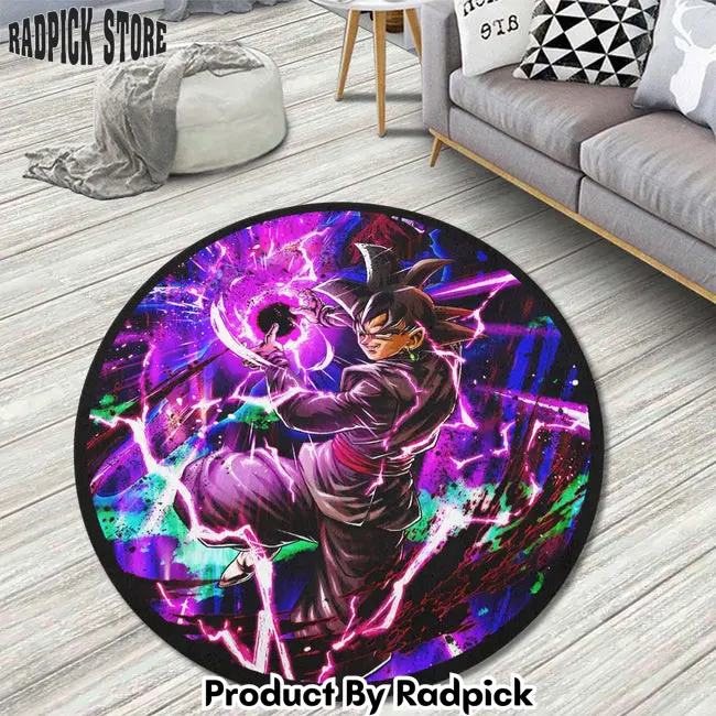 Goku black rose skill round rug custom dragon ball anime circle carpet  rp5953515
